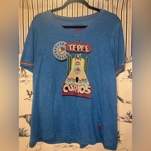 Double D Ranch Beaded Tepee Curios Tee — Medium